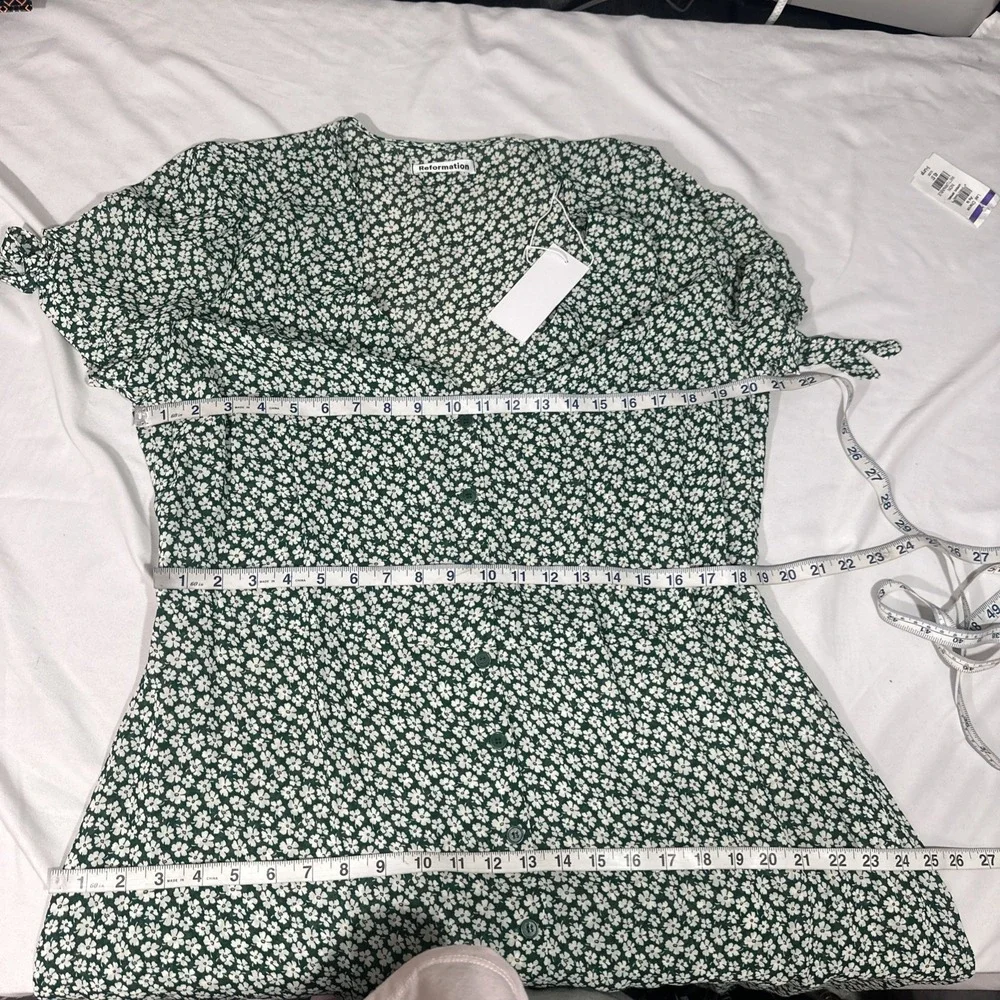 NWT $218 REFORMATION [ 16 ] Rosalinda Floral Tie Sleeve Dress In Venezuela T2134 - Picture 3 of 16
